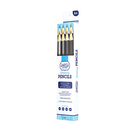 ArtSkills Premium Drawing Pencils 2.5 mm 2B2H6BHB Hardness Black